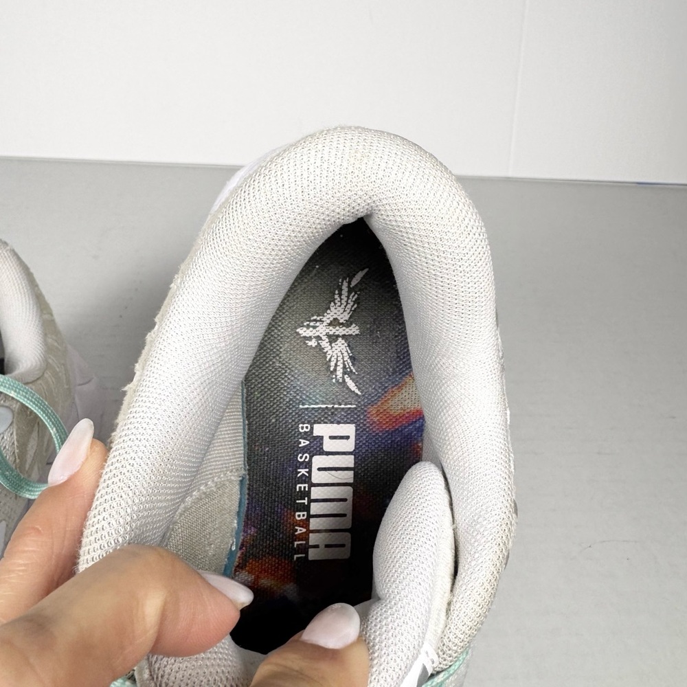 Puma LaMelo Triple White Basketball Shoe Size 5Y/7W - Picture 7 of 10